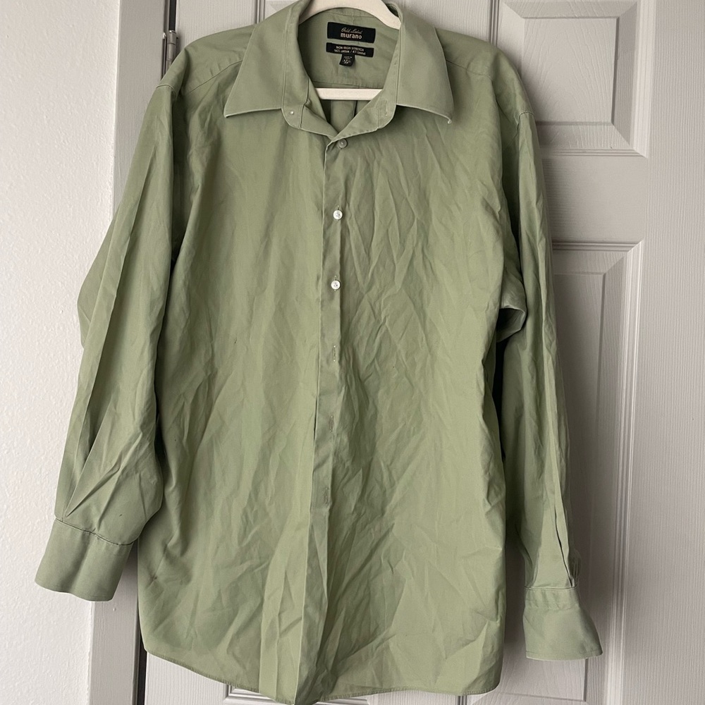 Green oversized Gold Lable Murano Button Down